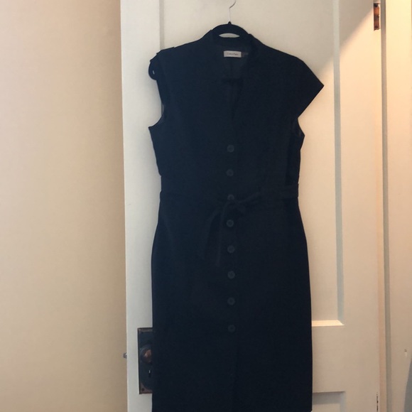 Shift Button Down Belt Dress - Picture 3 of 4